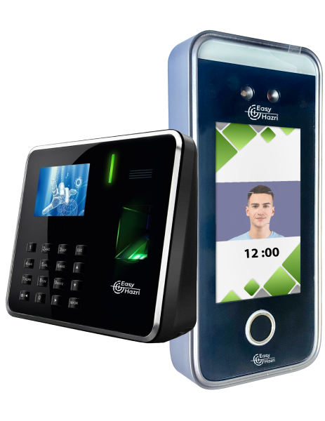 EasyHazri attendance app and biometric device preview